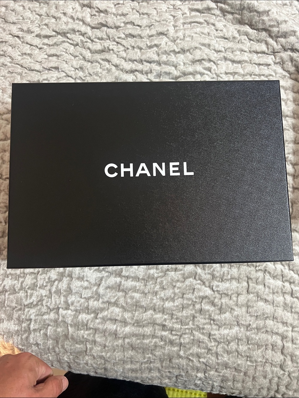 CHANEL Elegant Black Box with White Logo